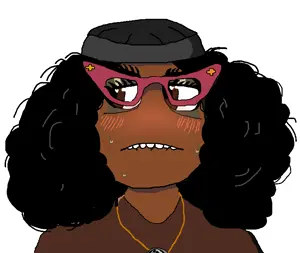 soyniqua, soytan, afro, biting lip, black hair, black lives matter, black skin, blush, clothes, dogtag