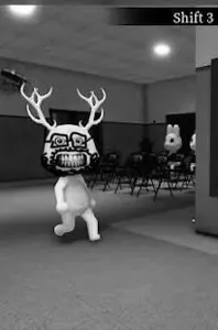 unknown, 1soyjak, 3d, 3d background, animal hospital, anomaly, antlers, creepy, full body, glasses