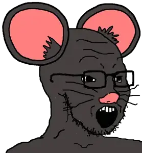 soyak, soyak 3/4, ratjak, animaljaks, 1soyjak, animal, big ears, buck teeth, ear, forehead lines