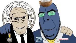 cobson, feraljak, wholesome feraljak, no more brother wars, administ soyjaks, 2soyjaks, admin, bald, blue skin, closed mouth