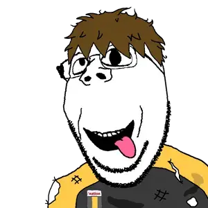 gapejak, natejak, zany, nonexistent splinters, badge, big eyes, brown hair, clothes, crany zackhead, glasses