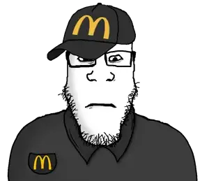 markiplier soyjak, neutralplier, 1soyjak, bald, black eyes, brand, closed mouth, clothes, collared shirt, employee