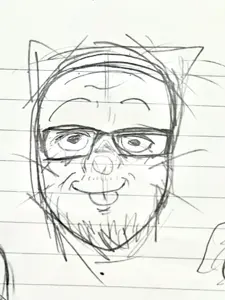 luthanasia, a24 slowburn soyjak, 1soyjak, art, bald, cat ears, closed mouth, drawfag, drawing, ear