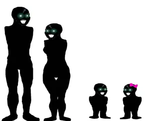 soyak, soyak (crazed), thougher, 4soyjaks, bald, black skin, bow, crazed, family, female