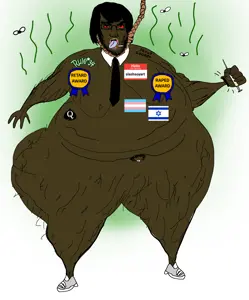 chudjak, chudjak front, slopjak, 1soyjak, ack, animal, award, awards, black hair, black skin