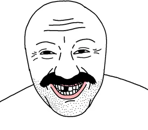 armenian, 1soyjak, armenia, bald, big nose, churka, cracked teeth, front view, half open mouth, looking at you