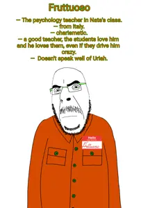 cobson, soyjak school, admin, angry, bald, black hair, closed mouth, fat, frown, fruttuoso