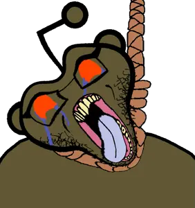 snoojak, slopjak, 1soyjak, ack, antenna, body, brown skin, crying, deformed, distorted