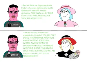 chudjak, gapejak, babyjak, chudjak front, female gapejak, wholesome soyjak, aryan, babyjak, femjak, pink rage