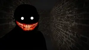 feraljak, 1soyjak, ambience, bald, black skin, brick wall, dark, dark skin, glasses, horror