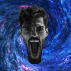 gigachad, gigayell, 1nas, angry, animated, beard, cutscene, front view, giga giga, gigafail