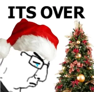 chudjak, its over, christmas, christmas tree, closed eyes, clothes, crying, glasses, hair, hat