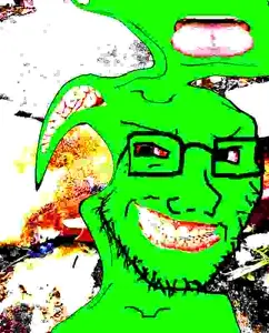 soyak, soyak (smug), 1soyjak, bald, black eyes, braces, brain, closed mouth, disgusting, distorted