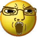 chudjak, yellcel, nuurumoji, 1soyjak, angry, bald, big mouth, black eyes, emoji, emoticon