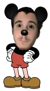 commiejak, mickey, black eyes, black hair, closed mouth, clothes, cuphead, full body, glove, gloves
