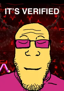 markiplier soyjak, neutralplier, its over, 100%, 1soyjak, bald, black background, chain, chains, closed eyes