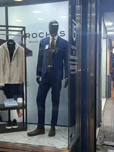gigachad, nophono, irl nas, 1nas, bald, blue suit, clothes, full body, full head, gray skin