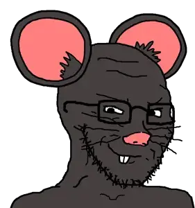 soyak, soyak (smug), soyak (smug) 2, ratjak, animaljaks, 1soyjak, animal, bald, big ears, black fur