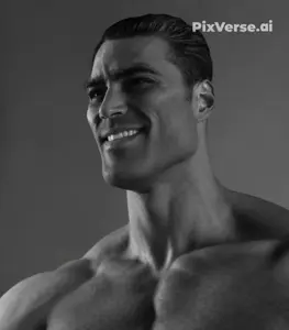 gigachad, 1nas, airplane, black hair, buff, front view, full body, gray background, gray skin, hair