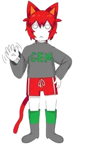male tama, tama, boot, boots, cat ears, closed mouth, clothes, ear, ears, front view