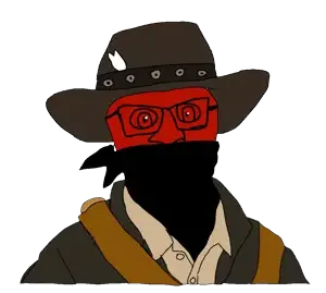 feraljak, condiment, 1soyjak, bald, clothes, cowboy hat, eyes, face mask, glasses, hat