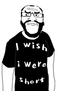 markiplier soyjak, tewi, science lover, 1soyjak, black eyes, black shirt, closed mouth, clothes, front view, glasses