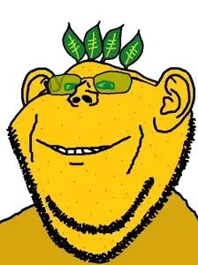 pineapple, impish soyak ears, 1soyjak, bald, beetroot, ear, food, fruit, glasses, green eyes