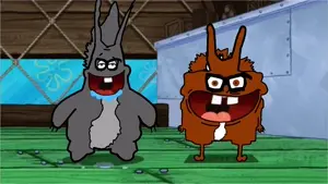 patrick star, spongebob squarepants, feraljak, feralsquirrel, squirreljak, animaljaks, 2soyjaks, animal, black eyes, brown skin