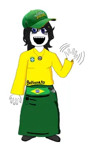 soytan, 1soyjak, black hair, blue eyes, brazil, flávio bolsonaro, gaping mouth, glasses, hair, jair bolsonaro