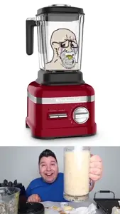 gapejak, babyjak, 1soyjak, bald, beard, black eyes, black hair, blender, cannibalism, crying