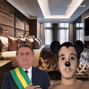 mickey mouse, bolsonaro, communiaryan, gay, homosexual, hot, jair bolsonaro, kiss, kissing, pixverse