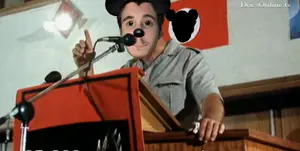 mickey mouse, commiejak, mickey, black hair, brown eyes, brown skin, buff, closed mouth, clothes, eugene