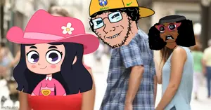 boiadeirinha, soyniqua, soytan, soyak, doctos, 2soyjaks, afro, black eyes, black hair, blue glasses