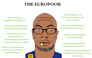 unknown, euromutt, 1soyjak, bald, black eyes, brown skin, europe, european, european union, europoor