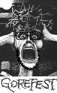 unknown, 1soyjak, album cover, death, death metal, demo, front view, glasses, gorefest, hand