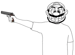 mario, markiplier soyjak, rapistmario, unknown, useful soys, 1soyjak, 45, 45acp, arm, big nose