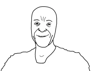 carlinhos, carlinhos, 1soyjak, bald, black eyes, closed mouth, clothes, ear, eyebrows, front view