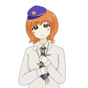 saltmii, 1soyjak, brapped comment section☣️☣️☣️ do not enter☣️☣️☣️, closed mouth, clothes, flower, flowers, front view, green eyes, half body