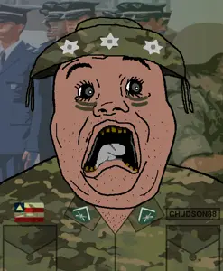 alicia, soyak, doctos, 1soyjak, army, badge, bald, brazil, brown skin, button