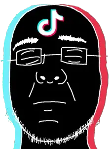 commiejak, 1soyjak, bald, black skin, closed eyes, closed mouth, eyebrows, front view, frown, glasses