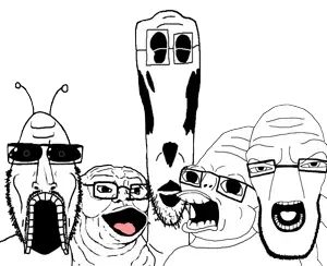 admiral -ackbar, alienjak, cephalopod soyjak, et, glibblezorpson, unknown, 5soyjaks, alien, almost full body, angry