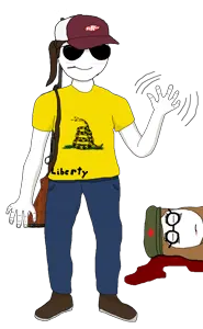 commietan, soytan, 2soyjaks, blood, blood from mouth, blue jeans, cigarette, closed eyes, closed mouth, clothes
