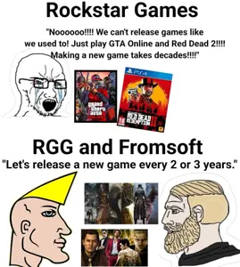 chad thundercock, yes chad, soyak, soyak (crying), 1soyjak, bald, beard, blonde hair, crying, english text