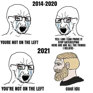 yes chad, soyak, soyak (crying), 2014, 2020, 2021, 3soyjaks, bald, bloodshot eyes, blue eyes