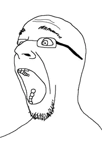 gerd, bald, eyebrows, glasses, half open mouth, head, looking to the left, nose, open mouth, portrait