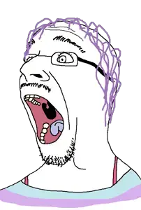 gerd, bald, blue tongue, eyebrows, glasses, half open mouth, head, looking to the left, mustache, nose