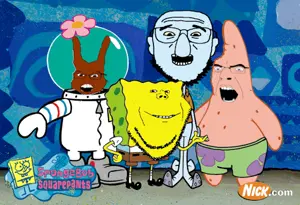 patrick star, sandy cheeks, spongebob squarepants, squidward tentacles, billson, cobson, feraljak, impish soyak ears, feralsquirrel, squirreljak