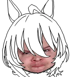 agnes tachyon, nikocado avocado, honse, 'cado, 1soyjak, animal, animal ears, anime, closed mouth, cowlick