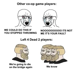 yes chad, soyak, soyak (crying), 2soyjaks, bald, black glasses, black text, blonde hair, bloodshot eyes, chad
