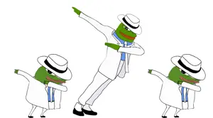 apu, pepe, amphibian, animal, animated, clothes, dab, dance, frog, green skin